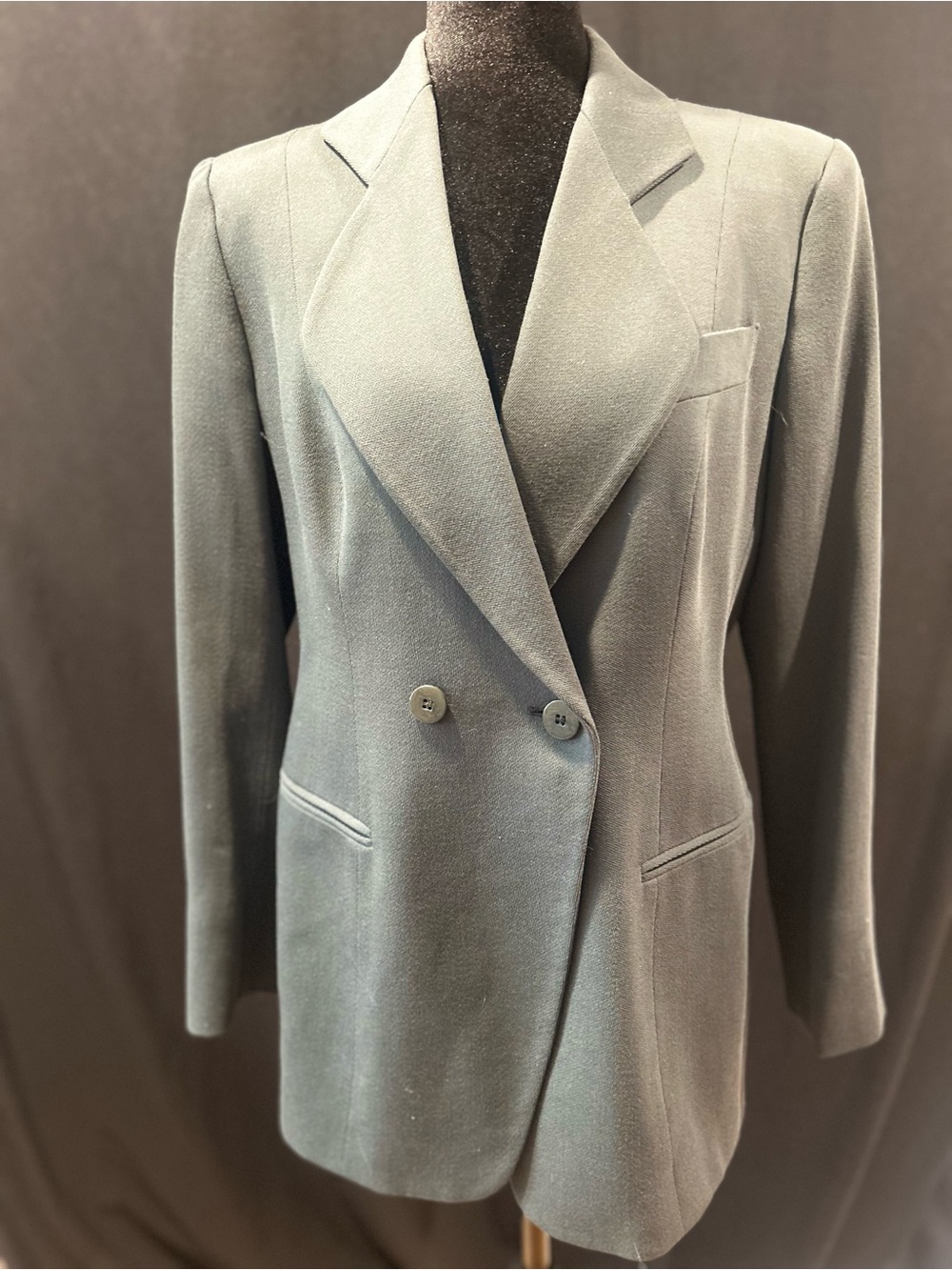 Vintage Giorgio Armani Green Tailored  Double-Breasted Women’s Blazer Jacket